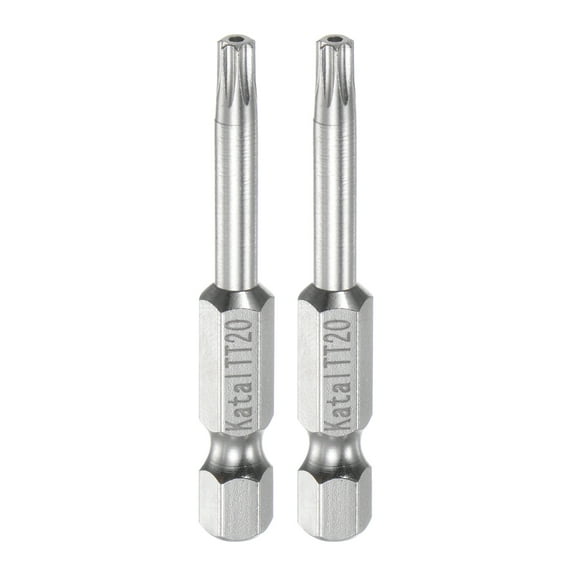 Uxcell TT20 Magnetic Security Star 7 Point Torx Screwdriver Bit 1/4" Hex Shank 2" Length Screw Driver, 2 Pack