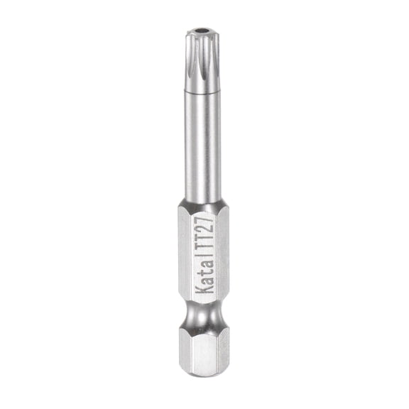 Uxcell TT27 Magnetic Security Star 7 Point Torx Screwdriver Bit 1/4" Hex Shank 2" Length Screw Driver