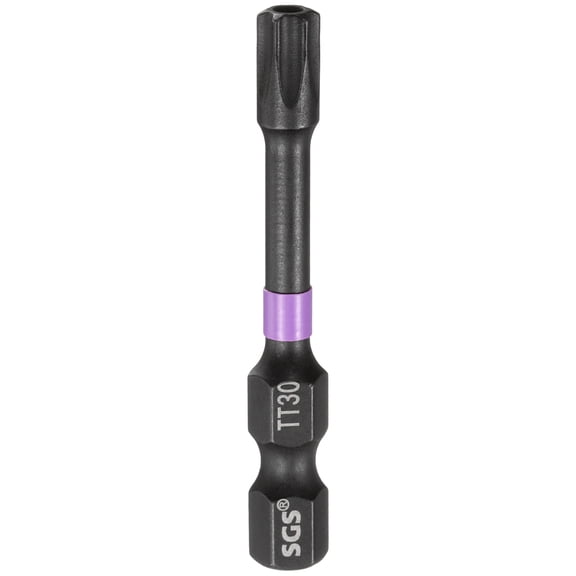 Uxcell TT30 Torx Impact Screwdriver Bit 1/4" Hex Shank 2" Long Magnetic with Hole