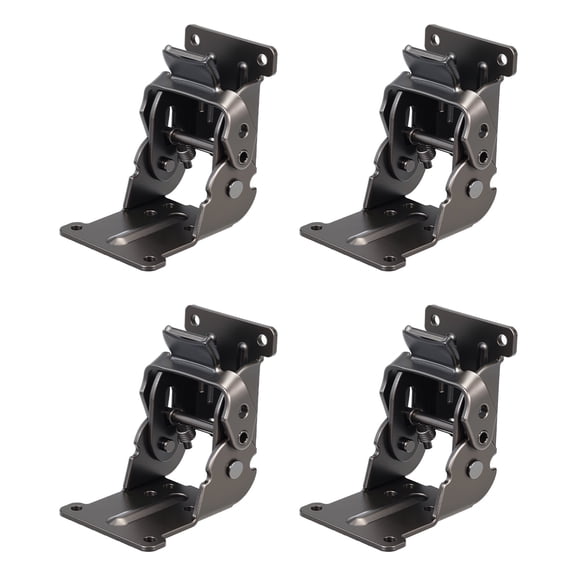 Uxcell Table Leg Folding Brackets, 4 Pack 0-90-180 Degree Self Lock Hinges, Black