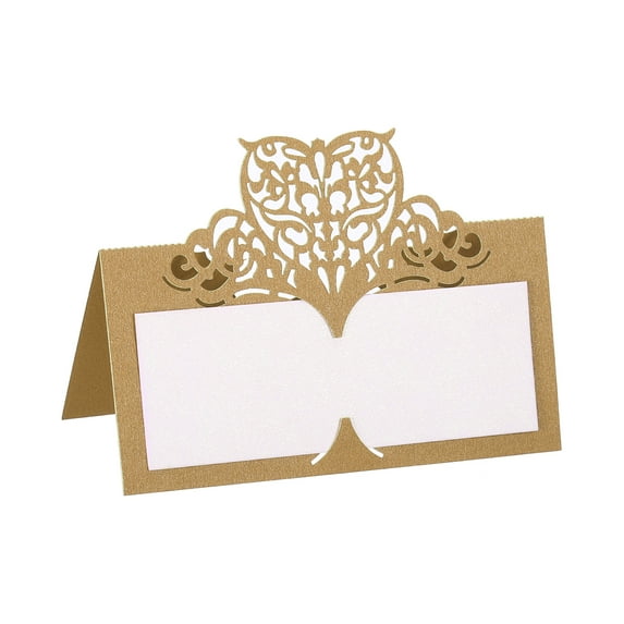 Uxcell Table Name Place Cards,25pack Favor Decor Hollow Butterfly Cut Design Seat Blank Card, Yellow