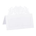 thumbnail image 1 of Uxcell Table Name Place Cards,50pack Favor Decor Hollow Lace Cut Design Seat Blank Card, White, 1 of 5