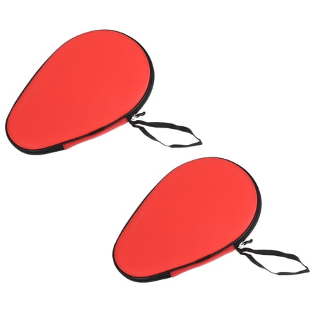 Uxcell Table Tennis Racket Case Ping Pong Paddle Case Hard Cover Container Bag Gourd Shape, Red 2 Pack