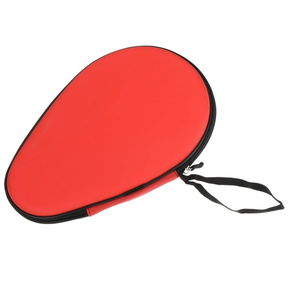 Uxcell Table Tennis Racket Case Ping Pong Paddle Case Hard Cover Container Bag Gourd Shape, Red