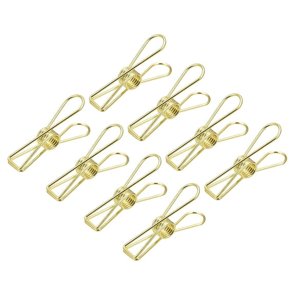 Uxcell Tablecloth Clips, 70mm Carbon Steel Clamps for Fix Table Cloth, Gold Tone 8 Pcs