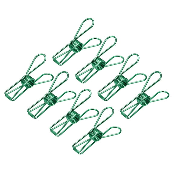 Uxcell Tablecloth Clips, 70mm Carbon Steel Clamps for Fix Table Cloth, Green 16 Pcs