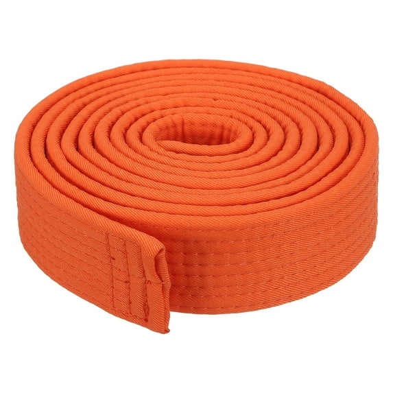 Uxcell Taekwondo Colored Ranking Belt 1.6"x7.9Ft 2.4m, Polyester Martial Arts Judo Karate Belt, Orange