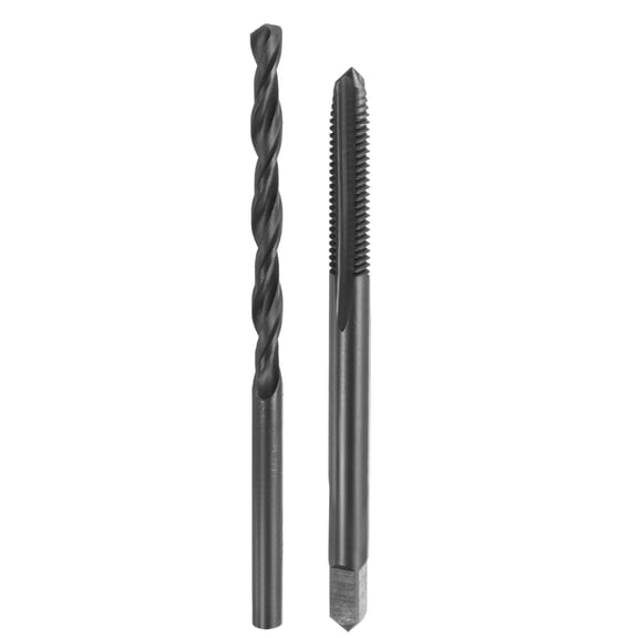 Uxcell Tap and Drill Bit Set, 1pcs M4 x 0.7 Straight Flute Thread Screw Taps & 1pcs 3.3mm Twist Drill Bits, Black Oxide HSS-6542 Tapping Threading Tool Kit