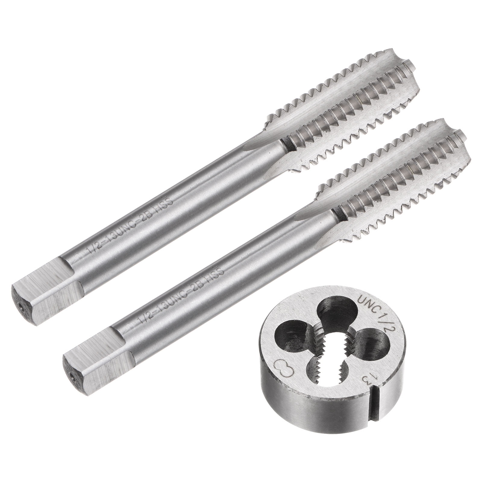 Uxcell Tap and Die Set 1/2-13 UNC Screw Tap & Round Die Thread Repair