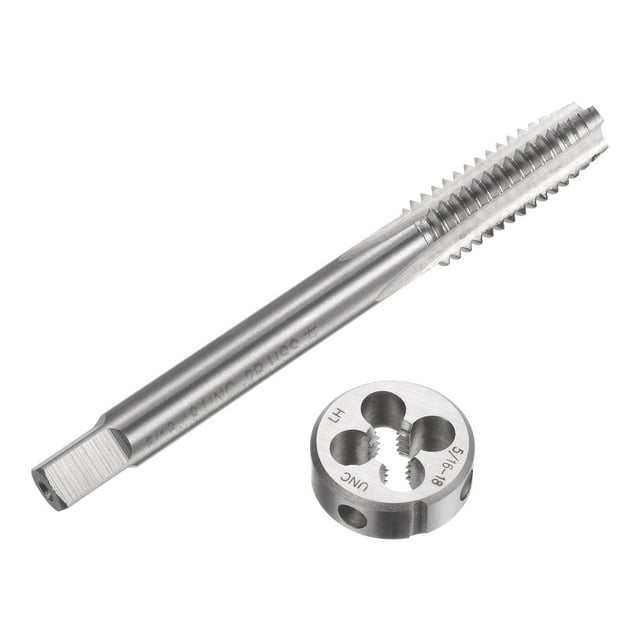Uxcell Tap and Die Set 5/16-18 UNC Left Hand Screw Tap & Round Die ...