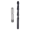 thumbnail image 1 of Uxcell Tap and Drill Bit Set 1/8-27 NPT Thread Tap & 21/64" Black Oxide Twist Drill Bit Tapping Tools, 1 of 6