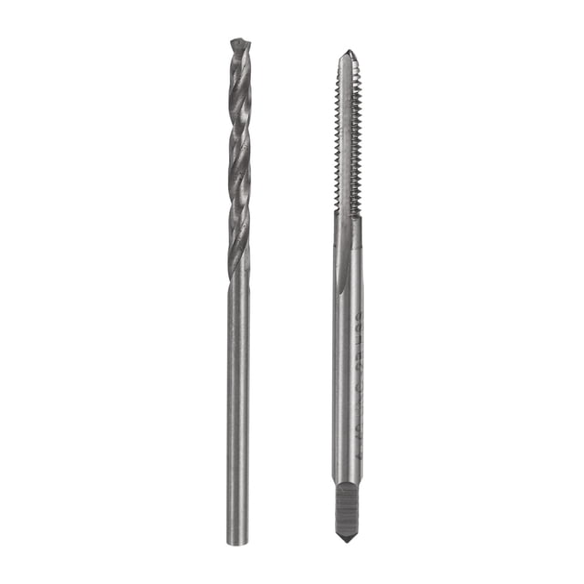 Thread Tap Bit Square Uxcell Tap and Drill Bit Set, 4-40 UNC Straight Flute Thread Tap & 2 ...