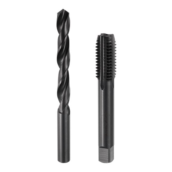 Uxcell Tap and Drill Bit Set, 5/8-11 UNC Straight Flute Tap & 13.5mm Drill Bit Black Oxide