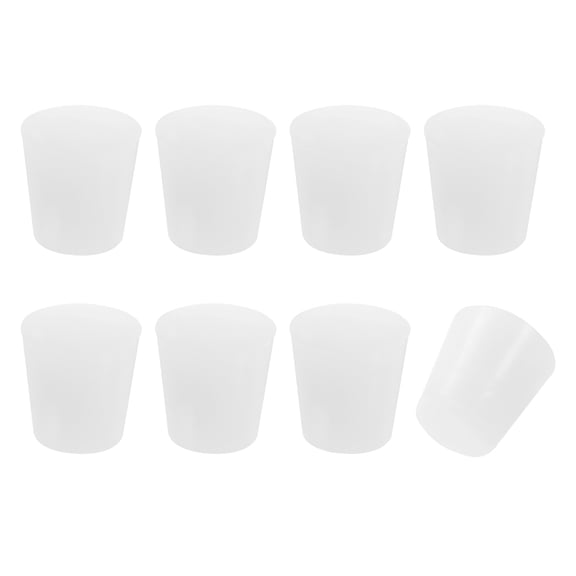Uxcell Tapered Shaped Solid Silicon Stopper, Tube Rubber Stoppers Lab Plugs for Sealing Copper Pipes Bottles Vials 1" 8