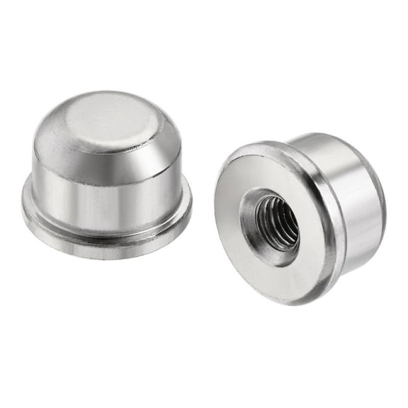 Uxcell Tapped 1/4-27 Thread for Lamp Harp Silver Lamp Shade Finials Caps Iron Electroplated 4 Pack