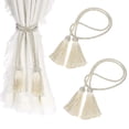thumbnail image 1 of Uxcell Tassel Curtain Tiebacks, Curtain Holdbacks with Tassel for Home Beige 4 pack, 1 of 6
