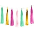 thumbnail image 1 of Uxcell Tassel Garland Banner Tissue Paper Tassels Party Decorations DIY Kits for Wedding Birthday Gold/Fuchsia/Mint Green/Laser Pink, 1 of 6