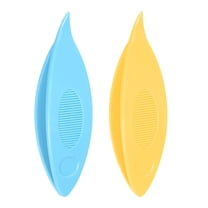 Uxcell Tatting Shuttles 63x17x10mm Colorful Plastic Shuttles Supplies 2 Pack, Yellow Blue