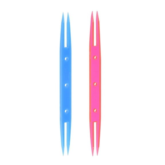 Uxcell Tatting Shuttles 87x7x3mm Colorful Plastic Shuttles Supplies 2 Pack, Pink Lake Blue