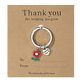 thumbnail image 1 of Uxcell Teacher Appreciation Keychain Gifts, Cute Flower Pendant Charm Keyring Purse Bag Accessories Car Ring Pendant Red, 1 of 7