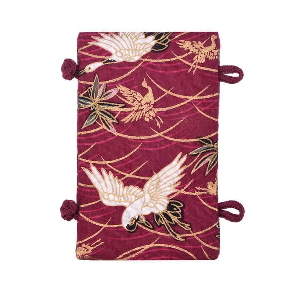 Uxcell Teapot Handle Cover, Kettle Handle Sleeve, Anti-Slip Heat Resistant Tea Kettle Cloth Cover Grip Protector Crane Pattern for Kitchen, Red