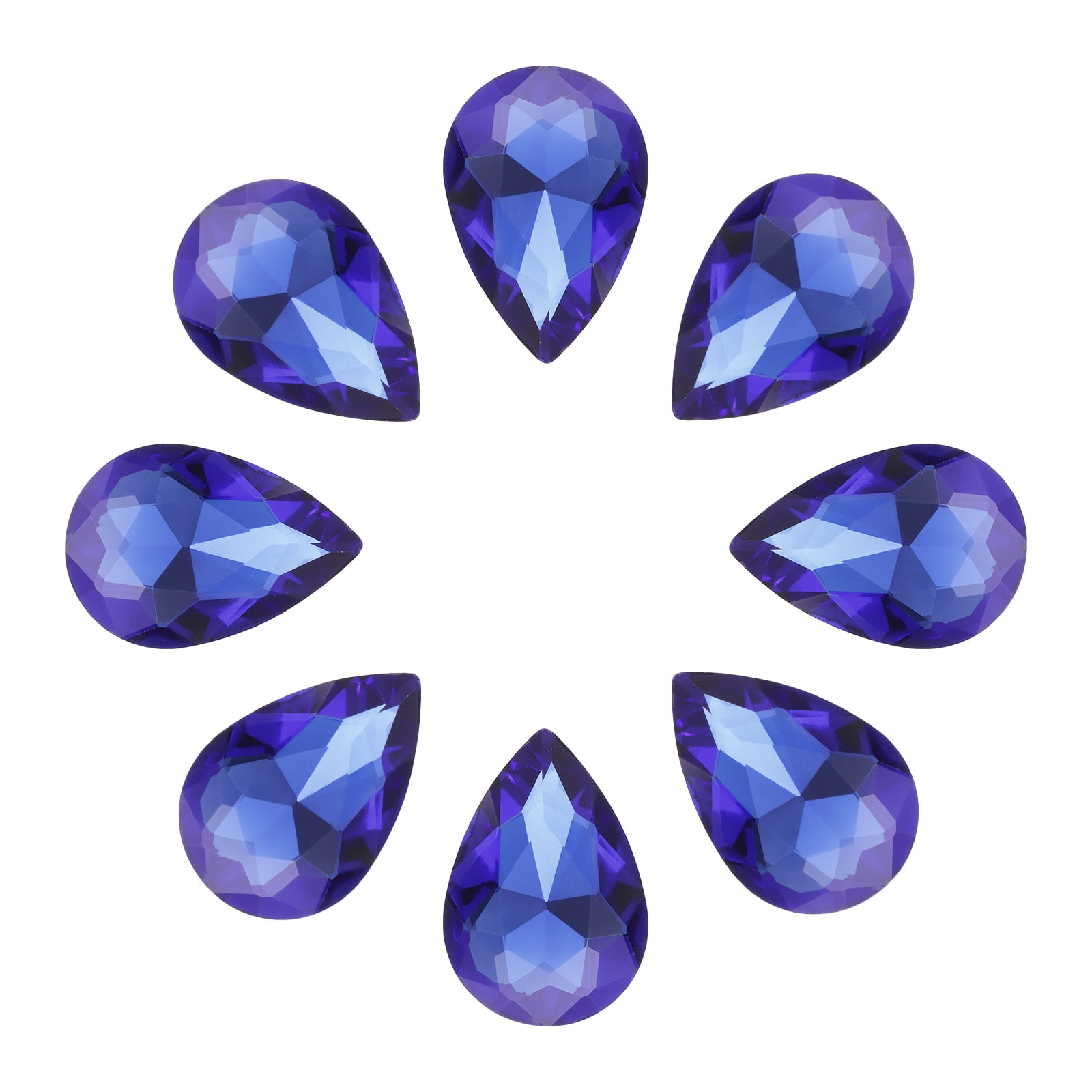 Uxcell Teardrop Rhinestones Glass Pointed Back Rhinestone Beads Gems ...