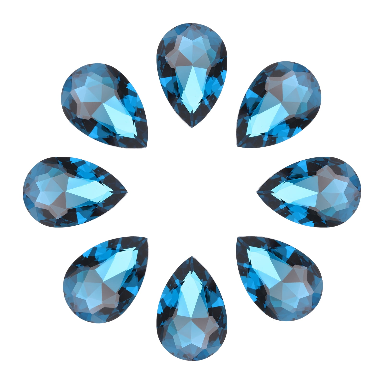 Uxcell Teardrop Rhinestones Glass Pointed Back Rhinestone Beads Gems ...