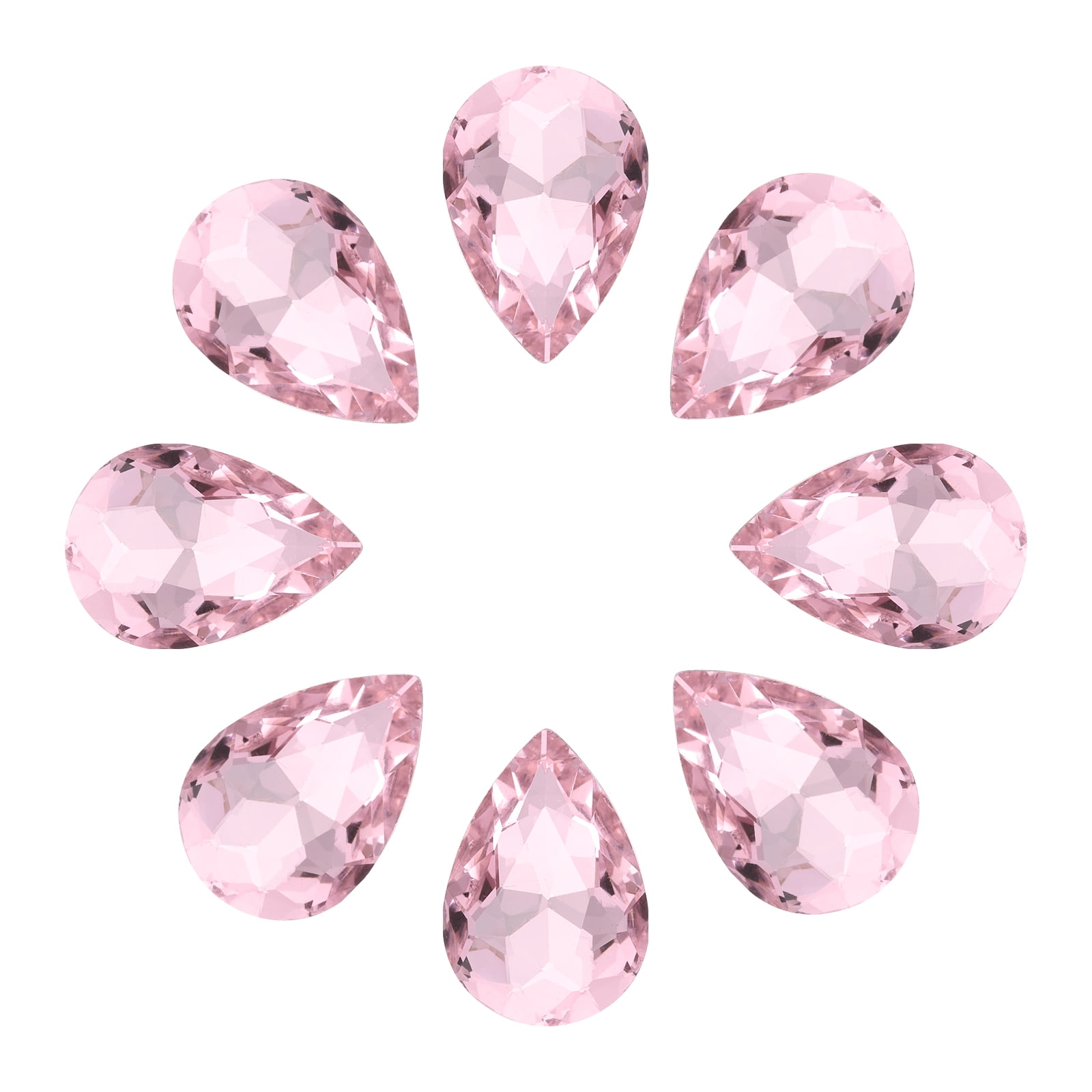 Uxcell Teardrop Rhinestones Glass Pointed Back Rhinestone Beads Gems ...