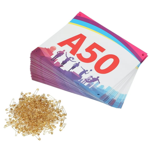 Uxcell Tearproof Running Bib Numbers for Marathon Sports Game Competition 1-50