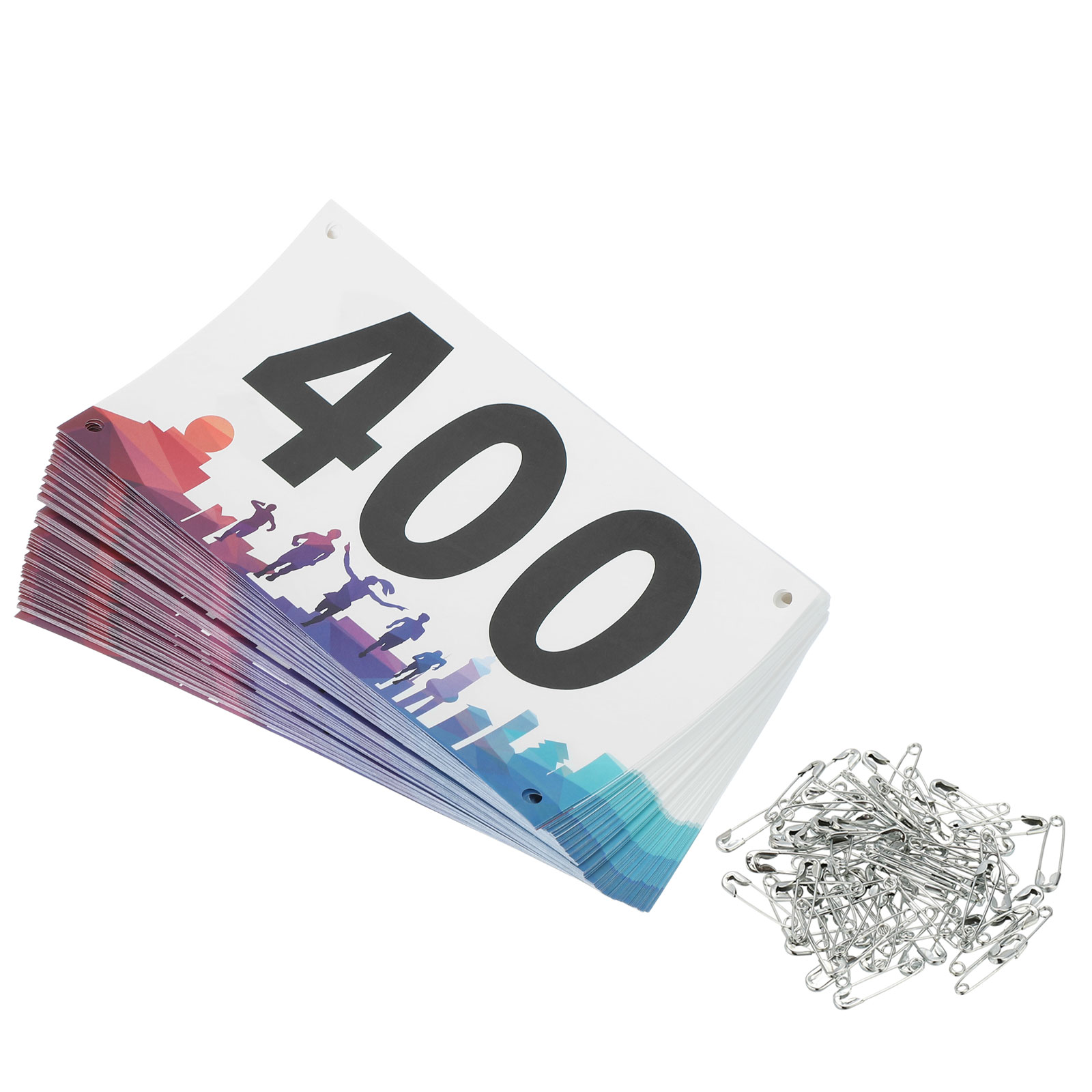 500-Pack Tearproof Running Bib Numbers - 7x4 Inch Waterproof Race Competitor Numbers With Safety Pins