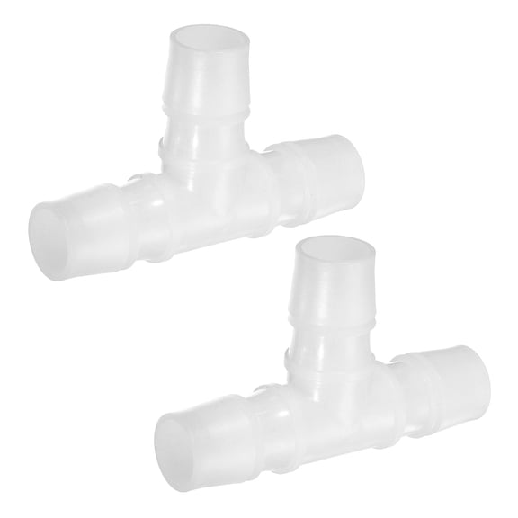 Uxcell Tee Hose Barb Fitting, Equal T Shaped 3 Way Joint Splicer Mender Adapter Union Barbed Split 2