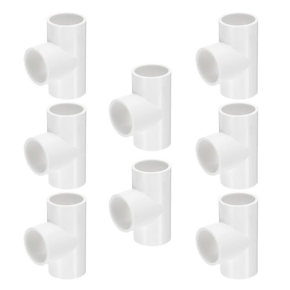 Uxcell Tee Fitting 1" 3 Way Connector Furniture Build Grade Pipe Coupling, White