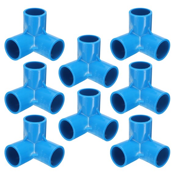 Uxcell Tee Fitting 1" 3 Ways Connector Furniture Build Grade Pipe Coupling, Blue