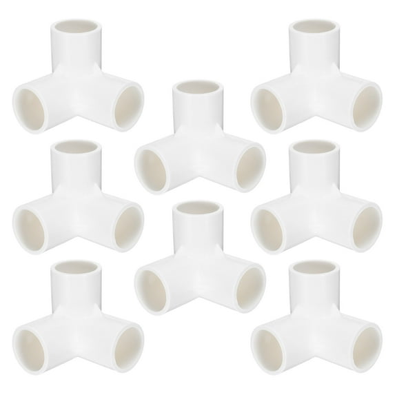 Uxcell Tee Fitting 1" 3 Ways Connector Furniture Build Grade Pipe Coupling, White