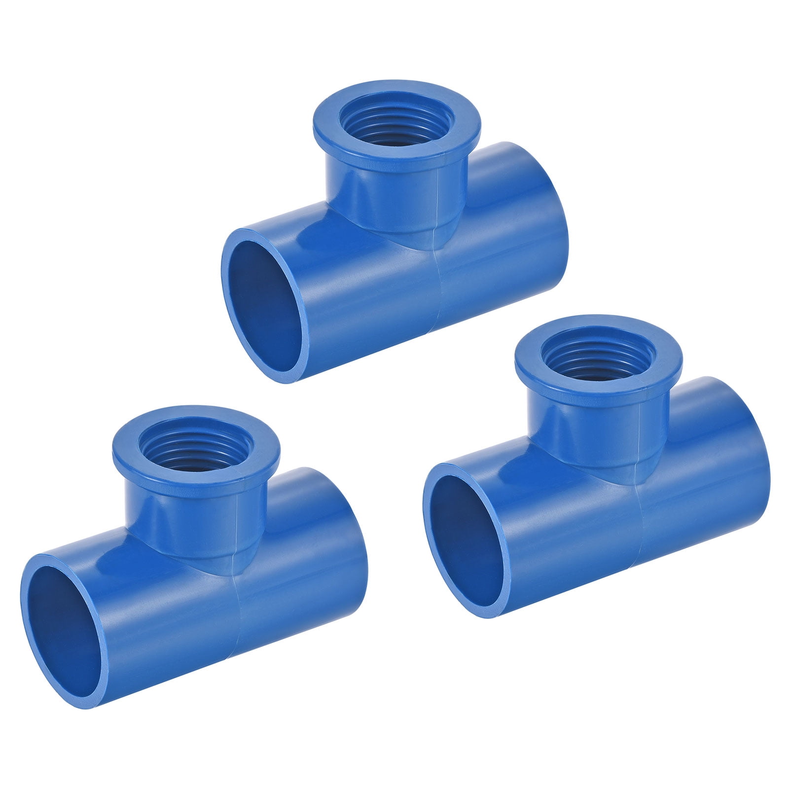 Uxcell Tee Pipe Fitting G1/2 Female Thread 3/4