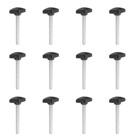 Uxcell Tee Thumb Screws, Carbon Steel Tee Wing Knobs for Hand Tightening Applications M8 x 70mm