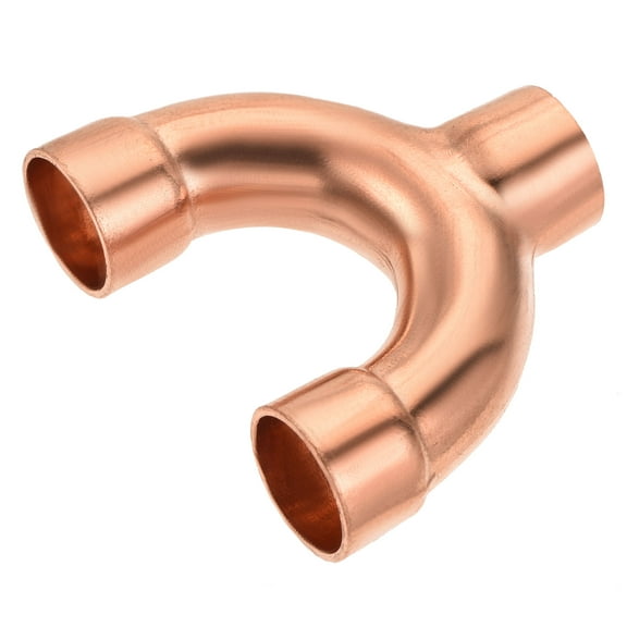 Uxcell Tee Y Type Copper Fitting Welding Joint 1/2 Inch ID for HVAC Air Conditioner Refrigeration