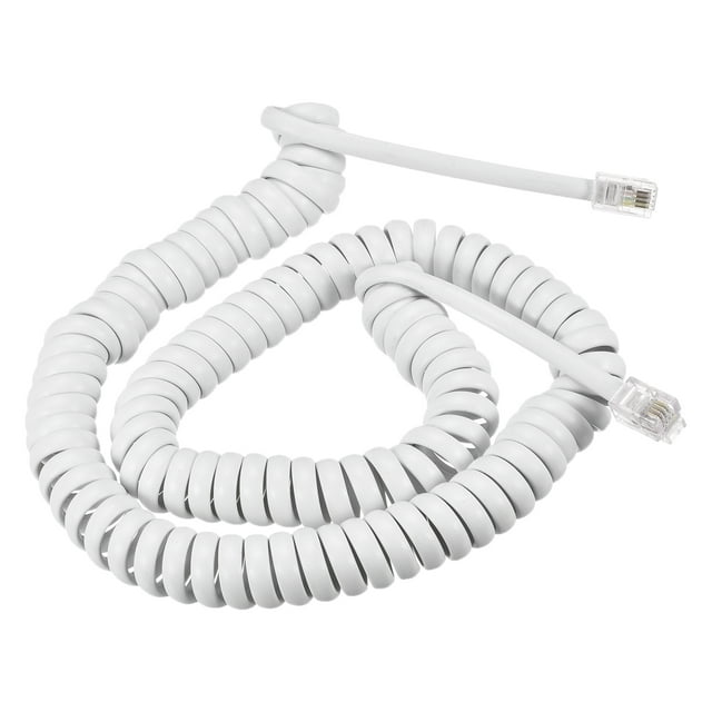 Uxcell Telephone Handset Cord, 4P4C 13.12 Feet Coiled Landline Phone