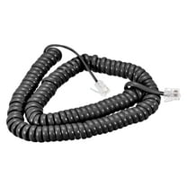 Uxcell Telephone Handset Cord, 4P4C Coiled Landline Phone Handset Cable for Home or Office Black 6.56 ft 2pcs