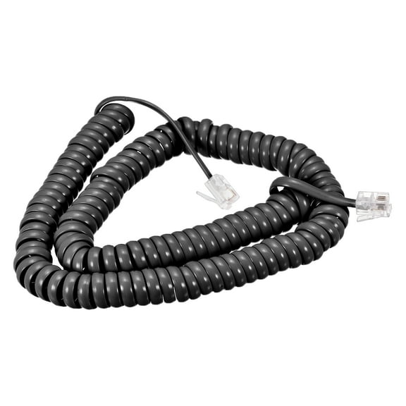 Uxcell Telephone Handset Cord RJ9 Plug 4P4C Coiled Landline Phone Handset Cable for Home or Office Black 13.12 ft
