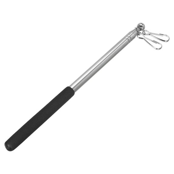 Uxcell Telescopic Handheld Flagpoles 5 Feet Portable Pole 7 Sections Black