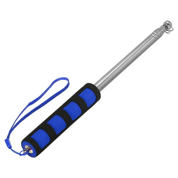 Uxcell Telescopic Handheld Flagpoles 5 Feet Sponge Handle Pole 7 Sections Blue