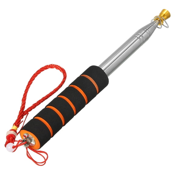 Uxcell Telescopic Handheld Flagpoles 6.5 Feet Sponge Handle Pole 11 Sections Orange