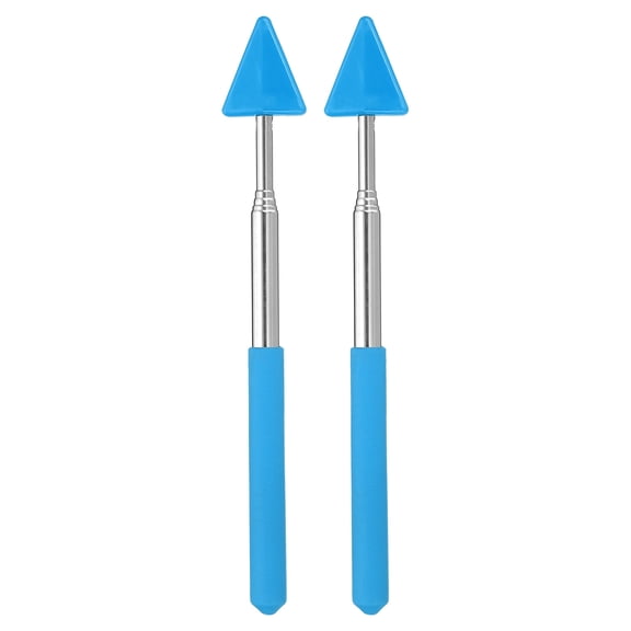 Uxcell Telescopic Teachers Pointer, 2 Pcs Arrow Teacher Pointer Stick for Classroom Pointer Handheld Teaching Pointer, 27 Inch, Blue