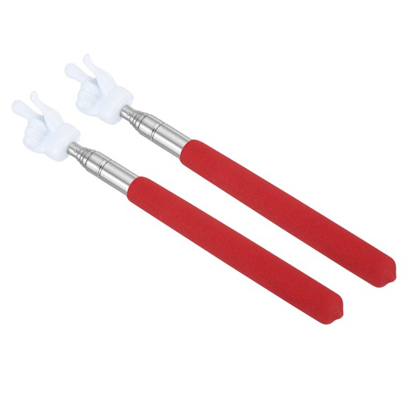 Uxcell Telescopic Teachers Pointer Stick, 2 Pcs Classroom Hand Finger Pointer, Red