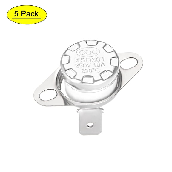Uxcell Temperature Control Switch Thermostat 250°C 10A N.C 5 Pack