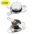thumbnail image 1 of Uxcell Temperature Control Switch Thermostat 65°C 10A N/O 6.3mm Pin 2 Pack, 1 of 5