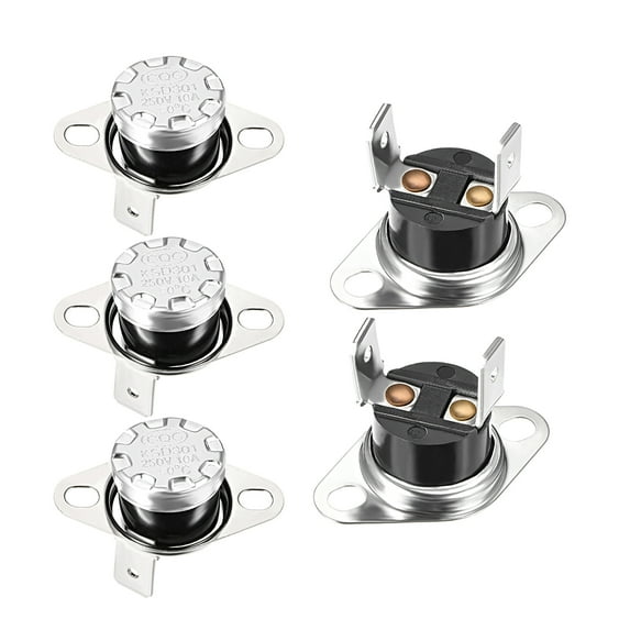 Uxcell Temperature Control Switch Thermostat 90°C 10A N.O 5 Pack