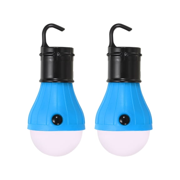 Uxcell Tent Lantern, 2 Pack Camping Light LED Camping Lantern, 4.72" x 2.05", Blue