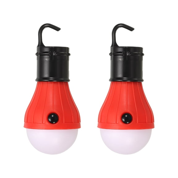 Uxcell Tent Lantern, 2 Pack Camping Light LED Camping Lantern, 4.72" x 2.05", Red